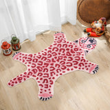 Xpoko Pink Leopard Print Rugs