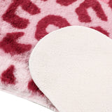 Xpoko Pink Leopard Print Rugs