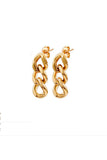 Xpoko Punk Cuban Chain Earrings