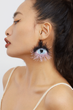 Xpoko Eye Pattern Plush Earrings Handmade