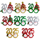 Xpoko 2025 New Year Glasses Happy New Year Party Photo booth Prop Christmas Ornaments kids Navidad Gifts New Year Eve Party Decoration