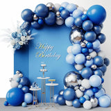 Xpoko 102pcs Blue Balloon Arch Wreath Set,18/10/5 