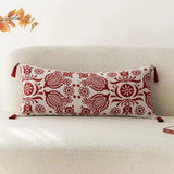 Xpoko 30X70CM American Jacquard Cushion Cover 2024 New Red Light Luxury Pillow Covers Decorative Long Waist throw Pillow Cases