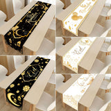 Xpoko Ramadan Decoration Table Runner EID Mubarak Decor 2024 For Home Tablecloth Ramadan Kareem Islamic Muslim Party Eid Al-Fitr Gifts