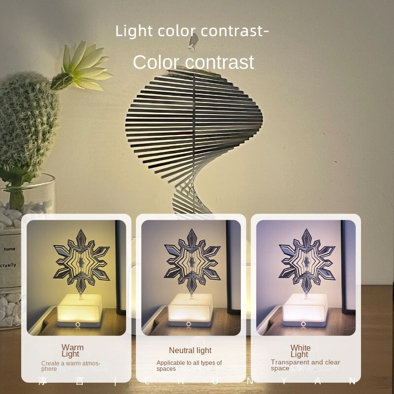 Xpoko 360° Rotating Bedside Lamp LED Rechargeable Bedroom 16 Color Ambient Light Decoration with Night Light  Bedroom Decoration