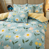 Xpoko Flower Duvet Cover Modern Soft Ditsy Floral Botanical Thickened Bedding Soft Comforter Cover for Teen Boys Girls Decoration Room