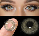 Xpoko Coloured Contact Lenses for Eyes 1pair Gray Pupils Lens Blue Eye Lenses Green Lens Brown Contacts Cosmetic Lens