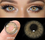 Xpoko Coloured Contact Lenses for Eyes 1pair Gray Pupils Lens Blue Eye Lenses Green Lens Brown Contacts Cosmetic Lens