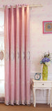 Xpoko European High-end Chenille Curtains for Living Room Bedroom Window Valance Embroidery Fresh Pink Decor Custom Elegant Lace Tulle