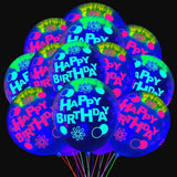 Xpoko 100PCS 12inch Fluorescent Balloon Glow in The Dark Neon Luminous Love Heart Latex Balloon Wedding Birthday Party Decoration Gift