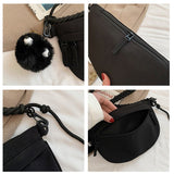 Xpoko Shoulder Bags for Women Casual Solid Fashion Simple Cute Pendant Women's Design Handbag Spring New Female Crossbody Bag