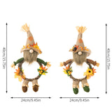 Xpoko Thanksgiving Gnomes, Fall Plush Autumn Vine Wreath Dwarf Doll Ornament Gnomes Decorations for Home Tiered Tray Tabletop Decor