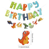 Xpoko Christmas Dinosaur Hanging Banner Jungle Safari Dinosaur Birthday Party Decoration Kids Baby Shower Flag 1st Birthday Balloon Supplies