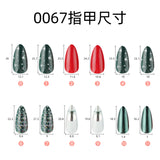 24PCS 3D Christmas False Nail Tips Christmas Snow Elk Tree Fake Nails Reusable Stick on Nails Press on Full Cover DIY Manicure