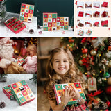 Xpoko 5Pcs Christmas Surprise Blind Box 12 grids Child Child Countdown Advent Calendar Box Poked with Finger Xmas Gift Packing Boxes