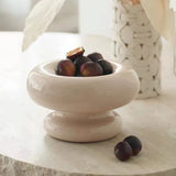 Xpoko Creative Nordic Round Fruit Storage Tray Decoration Living Room Porch Bedroom Ceramic Fruit Tray Home Decoration Accessories