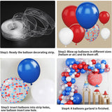 Red Blue Balloon Garland Arch Kit White Blue Red Confetti Balloons Baby Shower Globos Kids Birthday Party Decorations Graduation