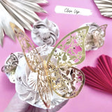 Xpoko 12Pcs Gold Butterfly Cake Topper DIY Home Decoration Simulation Metal Texture Hollow Butterflies Wedding Crafts Party Decoration