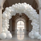 Xpoko 132pcs white balloons birthday , graduations, Bride showers, weddings, holiday  anniversaries.  indoor and outdoor decoration