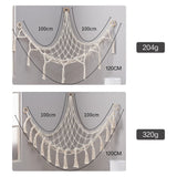 Xpoko Macrame Hammock Net Toys Storage Boho Decor Children Room Toys Stuffed Animals Toys Hammock Net Organize Bohemia Soft Storage