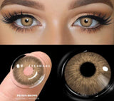 Xpoko Coloured Contact Lenses for Eyes 1pair Gray Pupils Lens Blue Eye Lenses Green Lens Brown Contacts Cosmetic Lens