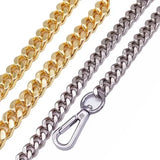 Xpoko 120cm Metal Aluminum Bag Chain Replacement Parts Accessories for Hand-Woven Shoulder Handbag DIY Handmade Detachable Straps