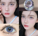 Xpoko Color Contact Lenses with Diopters Blue Graduated Colored Lenses Cosplay Color Lens Green Lenses Pink Lenses Anime Lenses