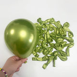 Green White Latex Balloon Garland Arch Kit Metallic Green Confetti Balloons Jungle Safari Birthday Party Baby Shower Decorations