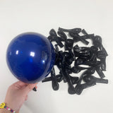 Xpoko Navy Blue White Balloons Arch Garland Kit Silver Confetti Ballon First Birthday Party Decorations Graduation Wedding Baby Shower