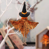 Xpoko Halloween Decorations Doll Bar Decor Pumpkin Ghost Witch Pendant Scary Halloween Kids Gift Halloween Party Decoration for Home