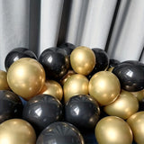 Xpoko 101pcs black gold latex balloon garland Arch kit. birthday, bridal shower.New Year. Christmas. Wedding. Graduation. Halloween.