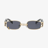 Xpoko Fashion Square Sunglasses Women Brand Designer Retro Punk Sun Glasses Female Rectangle Black Vintage Mirror Gafas De Sol