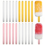 Xpoko 10pcs Acrylic Ice Cream Sticks Popsicle Stick Reusable Creamsicle Cakesicle Cake Candy Pop Sticks Ice Lollies Kitchen DIY Crafts