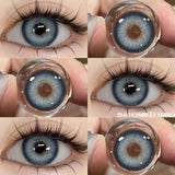 Xpoko Colored Contact Lenses 1pair Natural Eye Lens Blue Eye Lenses Brown Lenses Gray Pupils Cosmetic Green Contacts