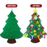 Xpoko Christmas DIY Felt Christmas Tree Merry Christmas Decoration for Home Navidad New Year Gifts 2024 Cristmas Ornaments Santa Claus Xmas Tree