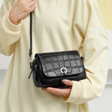 Xpoko 100% cowhide Women's Mini Crocodile Pattern Crossbody Bags Fashion Designer Shoulder Handbags and Purses Leather Messenger Sac