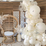 Xpoko Christmas Pure White Balloon Garland Arch Kit Transparent Latex Baloon Wedding Birthday Party Decoration Kids Baby Shower Ballons