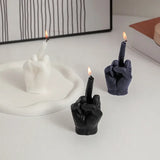 Xpoko Creative Candles Middle Finger Shaped Gesture Scented Candles Niche Funny Quirky Gifts Home Decoration Ornaments Birthday Gifts