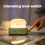 Xpoko Cartoon Baby Nightlights Decoration Bedroom Night Lamp Rechargeable Led Lights For Room Cute Toaster Birthday Child Teacher Gift