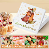 Xpoko Christmas Christmas Candy Boxes Cookie Biscuit Packing Bag 2024 Christmas Decoration for Home Navidad Xmas Wrapping Gift Box New Year 2024