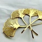 Xpoko Acrylic Gold Ginkgo Leaves Cake Topper Happy Birthday Cake Topper Baking Accessories Party Supplies Cake Decorating Tools