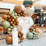 18/12/10/5inch Sand White Balloons Wedding Decorations Sage Green Brown Balloon Baby Shower Birthday Party Decor Helium Ballon