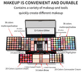 Xpoko MISS ROSE Make-up Kit ALL IN ONE Full Facial Makeup Set Eye Shadow Lip Gloss Eyeliner Makeup Brushe Cosmetics Bag Makeup Product