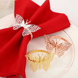 Xpoko 1pc Metal Light Luxury Hollow Out Butterfly Napkin Ring Personalized Napkin Button Hotel Table Set SuppliesКольца Жля Салфеток