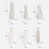 Xpoko Home Simple Plastic Vase Nordic Small Fresh Flower Pot Storage Bottle for Flowers Modern Home Living Room Decoration Ornaments