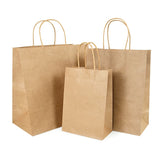 Xpoko 5Pcs Large Kraft Paper Gift Bags Vegetable Fruit Candy Packing Bag Birthday Wedding Gift For Guest Home Storage Supplies