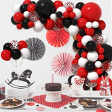 Red Black Balloons Garland Arch Kit Quality Confetti Ballon 1st Birthday Party Decorations Air Globos Casino Cars Theme Ladybug