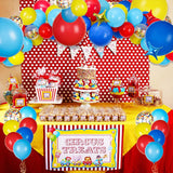 Carnival Circus Balloon Garland Kit Red Blue Yellow Rainbow Confetti Balloon Arch Star Foil Ballon Birthday Carnival Party Decor