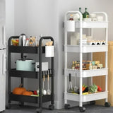 Xpoko Kitchen Organizers And Storage Rack Household Cart With Wheels Multifunctional Home Accessories Mobile Rack Trolley Bookshelf