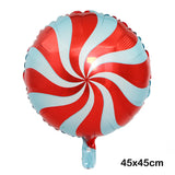 Xpoko 6pcs Christmas Party Candy Cane Foil Balloons Large Size Mini Balloon Christmas Candy Ballon Decoration New Year Xmas Home Decor